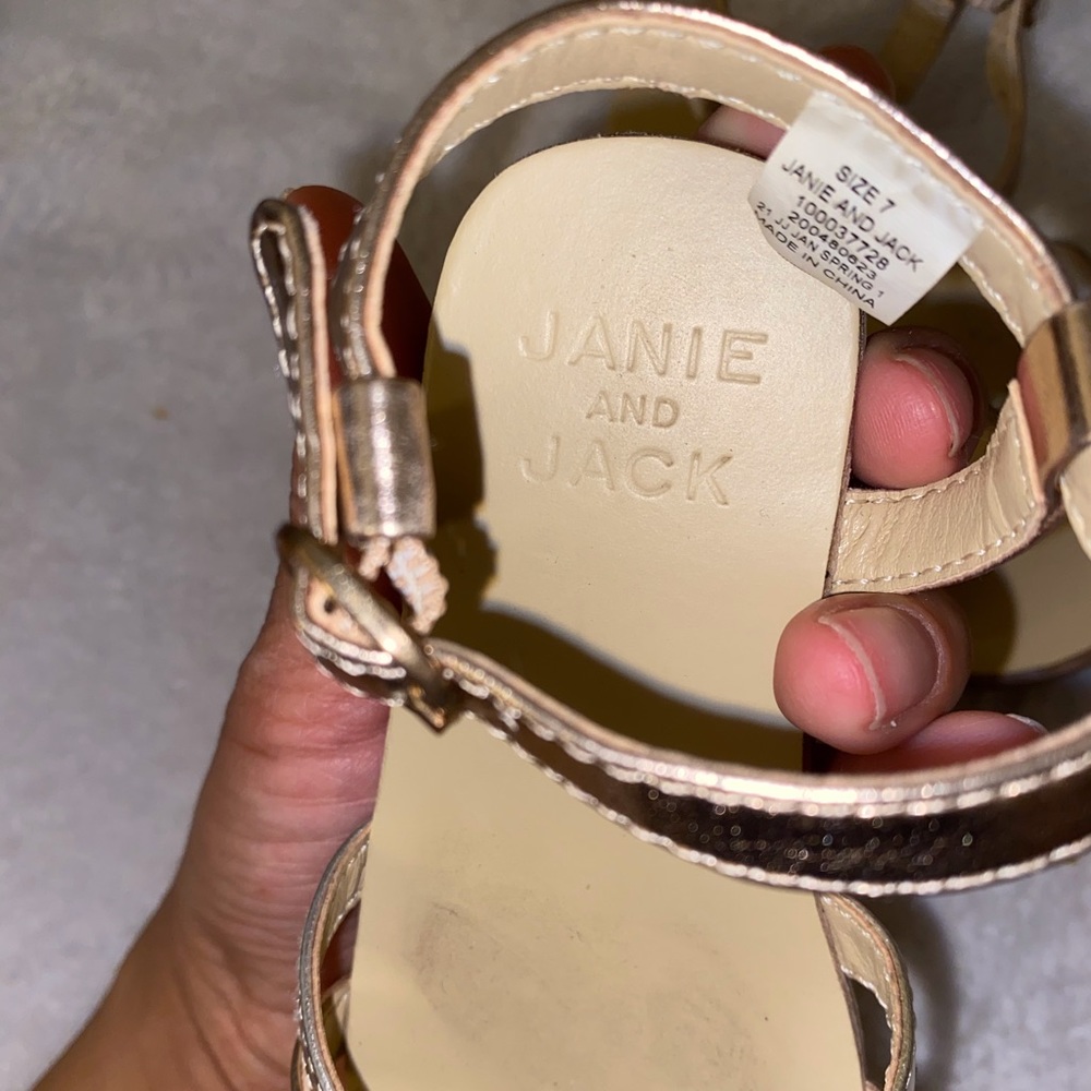 Janie and jack gold and silver sandals